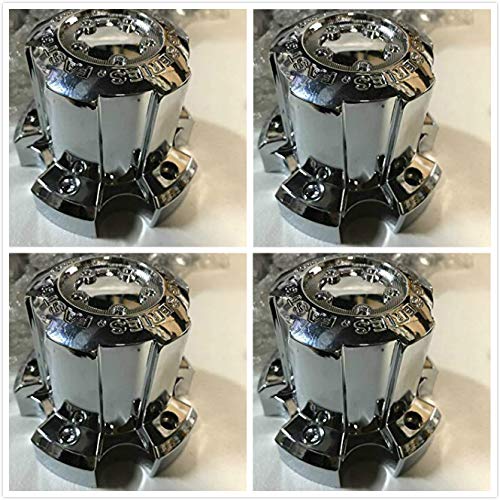 Kune New Chrome Ultra Motorsports Fast HD Serie Wheel Center Hub Cap # C200811C 89-9853F with Screws (4)