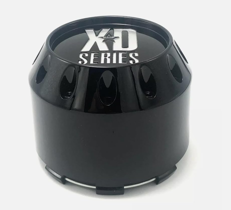 1Pc Whee Center Cap XD Series Chrome Snap in Wheel Center Cap 464K98 Black