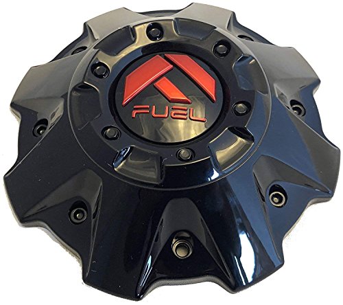 Fuel Wheels Black Gloss RED Emblem Center Cap Set of ONE (1) # 1001-63GBQ 1001-63B 5-6 Lug