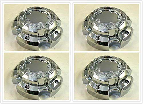 Kune New Chrome Ultra Motorsports Fast HD Serie Wheel Center Hub Cap # A89-9850 / 51241680F-7 C800807With Screws (4)