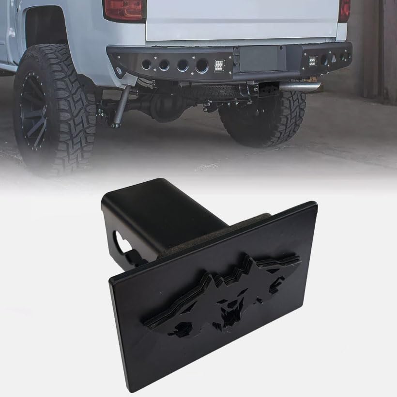 Metal Trailer Hitch Cover cyberbeast for CyberTruck 2'' Towing Rear Receiver Plug Cover SUV Pickup Trucks