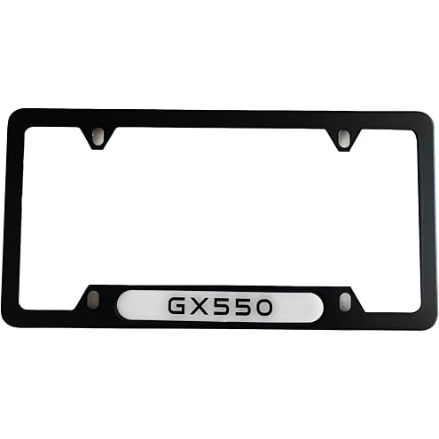 1pc Car 350Z License Plate Frame Cover Holder Porotector Black Stainless Steel