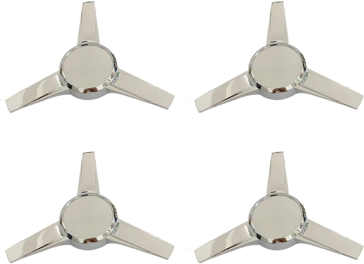 4PCS Chrome Wheel Center Cap Hub Cover 4R3Z-1130-FA for Ford Mustang 3-Bar Spinner 2005-2009