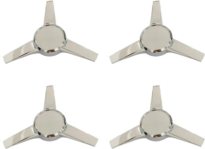4PCS Chrome Wheel Center Cap Hub Cover 4R3Z-1130-FA for Ford Mustang 3-Bar Spinner 2005-2009