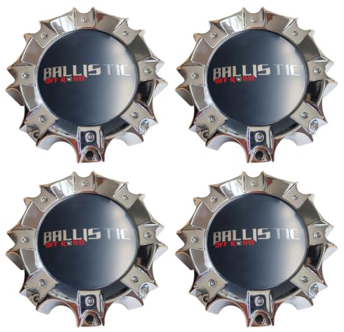 Chrome Wheel Center Cap WX05-165.1-170-8H for Ballistic Hub Cap LG0805-11, 4PC
