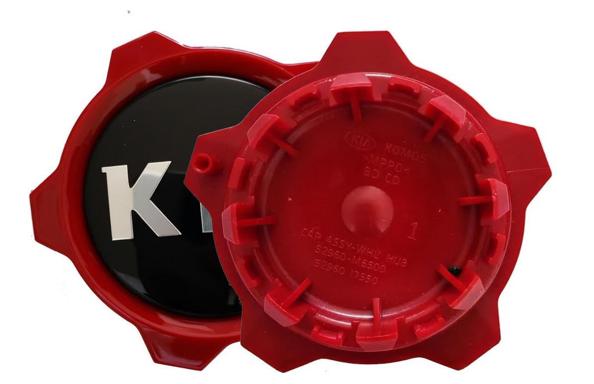 Red Wheel Center Cap 52960-M6500, 52960-J7550 for Forte Seltos 2020-2021 1pc