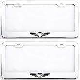 2pcs Car 350Z License Plate Frame Cover Holder Porotector Black Stainless Steel