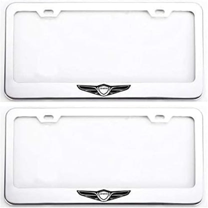 1pc Car 350Z License Plate Frame Cover Holder Porotector Black Stainless Steel