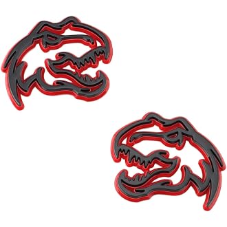 Set of 2 Custom Super Dinosaur Head Side Tailgate TRX Hell T-Rex Emblem Badges f