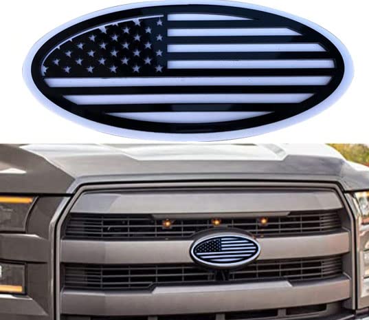 WSHFJDVCM 1pc USA Flag Emblem Badge Nameplate for Ford 04-14 F150, 11-14 Edge, 11-16 Explorer, 06-11 Ranger, 07-14 Expedition