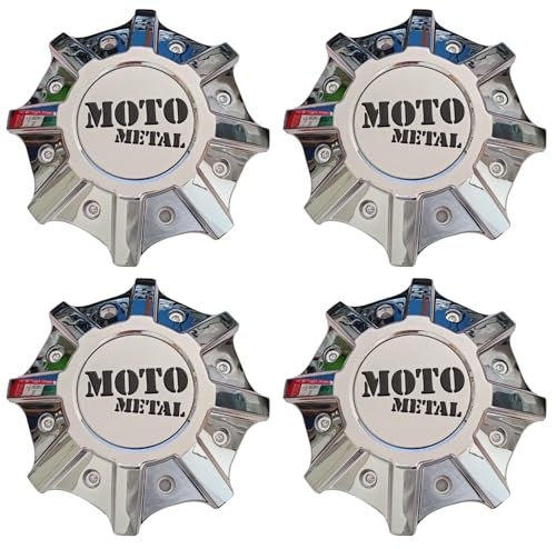 Chrome Moto Custom Wheel Center CapT142L215-H39 Moto Metal Wheels T142L215-H39-C1 Hub Cap 4PCS
