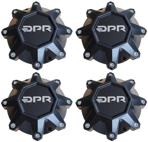 Matte Black Wheel Center Cap DPR-8 DPR Hub Cap LG1401-10, 4PC