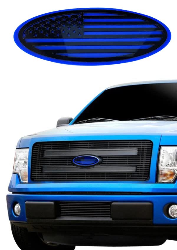 WSHFJDVCM 1pc USA Flag Emblem Badge Nameplate for Ford 04-14 F150, 11-14 Edge, 11-16 Explorer, 06-11 Ranger, 07-14 Expedition