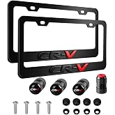2pcs Car 350Z License Plate Frame Cover Holder Porotector Black Stainless Steel
