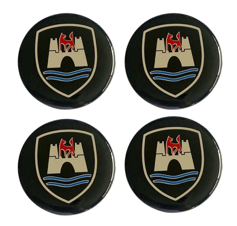 4X Wheel Center Hub Cap Stickers Emblem Decal (Not Vinyl) for Wolfsburg Edition 44mm/1.73‘’ OVW44-BR