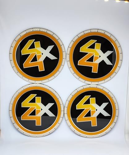 WSHFJDVCM 4pcs 4x4 Center Cap Wheel Hub Cap Decal Sticker for 6lug 1500 SILVERADO SUBURBAN BLAZER Wheel Center Cap 4X4 EMBLEM