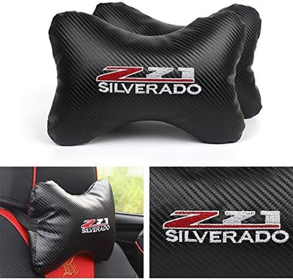 Car 2Pcs Leather Sport Car Seat for Silverado Z71 Off Road Pillow for Travel Nec