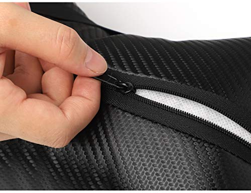 2Pcs Leather Carbon Fiber Leather Sport Car Seat Scat Pack Bee Neck Rest Pillow 