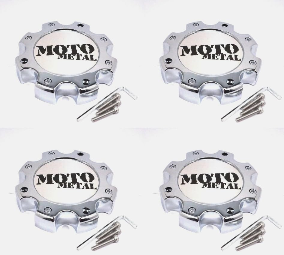 4Pcs for Moto Metal 845L170 Chrome Silver Wheel Center Cap Hub Caps