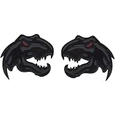 Set of 2 Custom Super Dinosaur Head Side Tailgate TRX Hell T-Rex Emblem Badges f