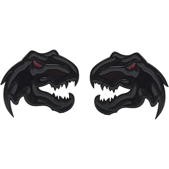 Set of 2 Custom Super Dinosaur Head Side Tailgate TRX Hell T-Rex Emblem Badges f