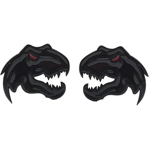 Set of 2 Custom Super Dinosaur Head Side Tailgate TRX Hell T-Rex Emblem Badges f