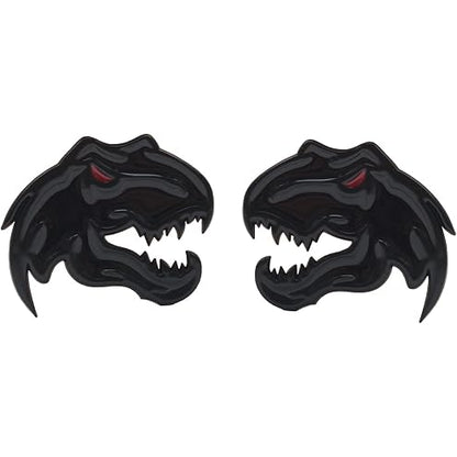 Set of 2 Custom Super Dinosaur Head Side Tailgate TRX Hell T-Rex Emblem Badges f