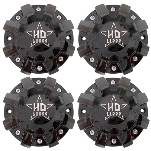 4Pcs Wheel Center Cap 727L215 Black C-A37 Hub Cap for LUXXX HD