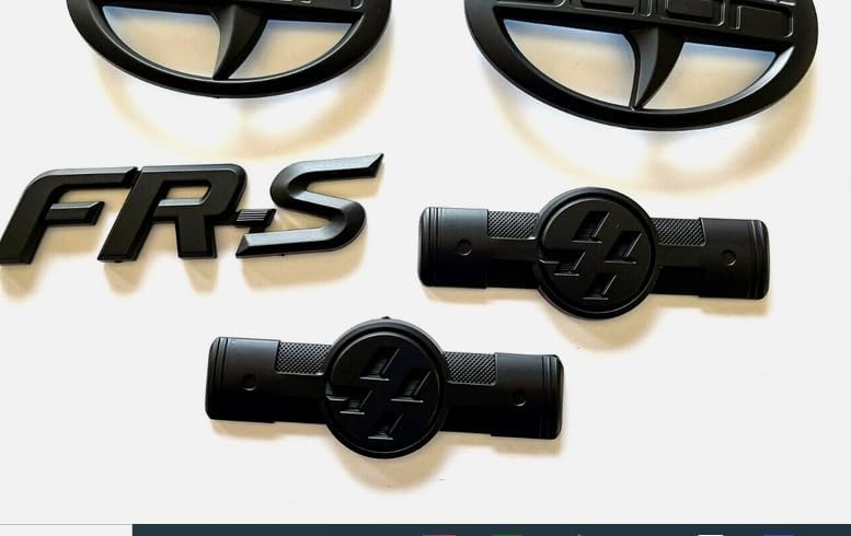 Set Black Out Car Emblem Exterior Front Rear Side Badges for GT86 Scion FR-S 2012-2016 SC-S5MB (Matte Black)