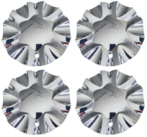 Chrome Wheel Center Cap EMR0778 for Viscera 778 Truck-Cap LG0710-07 with Screw,4PC
