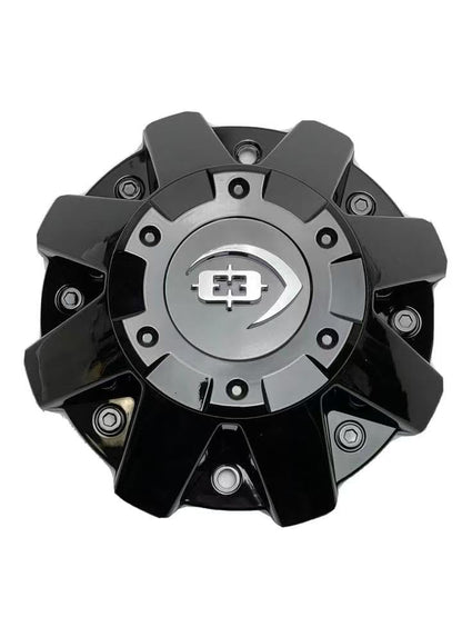 C420 Gloss Black Wheel Center Cap Vision 413 420 422 423 Hub Cap C420GB 5/6 Lug w/Screws, 1Pc