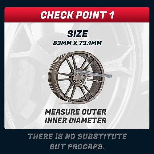 ProCaps 83MM 3.25 Inch Wheel Center Caps for Chevy Chevrolet GMC Rim Wheel Cente
