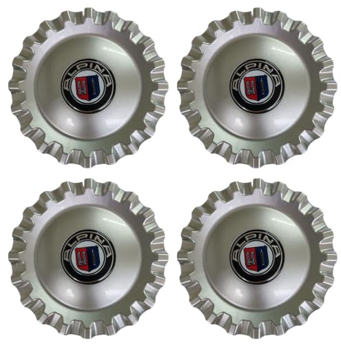 Silver Wheel Center Cap 3610089 ForALPINA 163mm Hub Cap, 4PC