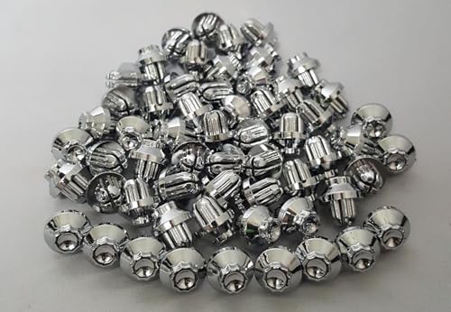 30Pcs Chrome Wheel Rim Bolt Spike Lip Rivets T01 T03 T04 for Wheel Rim for 8 mm Hole