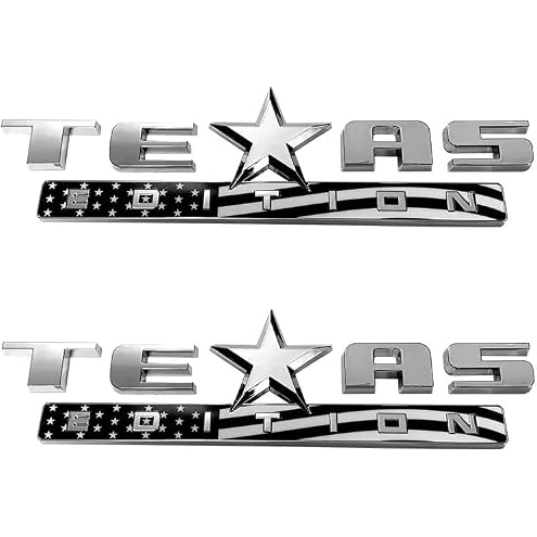 Set of 3 Texas Edition Side Tailgate Badge Emblem NamePlate for GMC Sierra Chevy