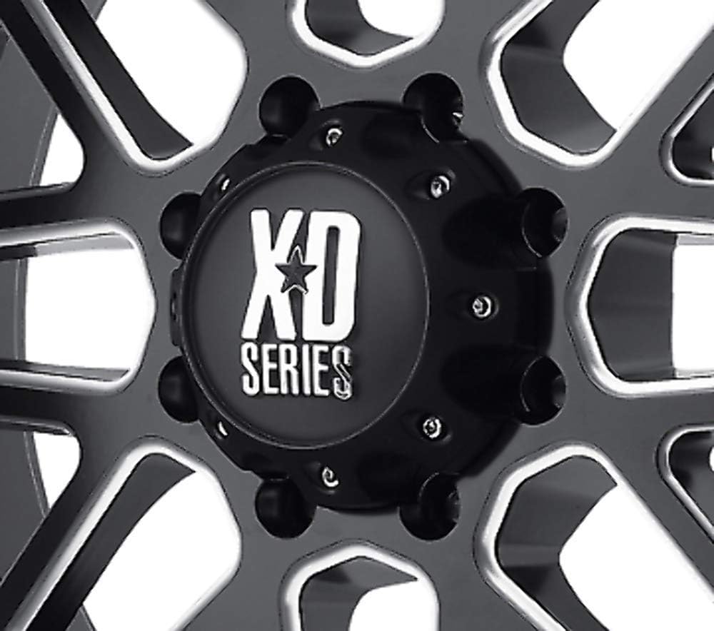 XD Series by KMC Wheels KMC XD Series 441 796 797 798 800 801 8 Lug Matte Flat Black Center Cap 1079L170-MB-8LUG