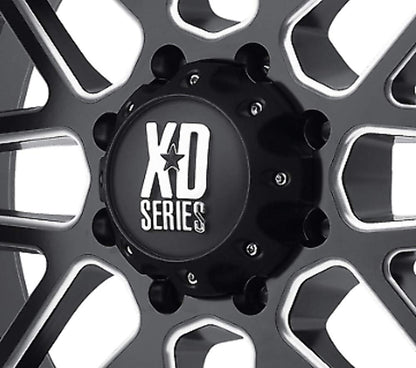 XD Series by KMC Wheels KMC XD Series 441 796 797 798 800 801 8 Lug Matte Flat Black Center Cap 1079L170-MB-8LUG