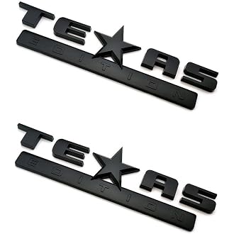 Set of 3 Texas Edition Side Tailgate Badge Emblem NamePlate for GMC Sierra Chevy
