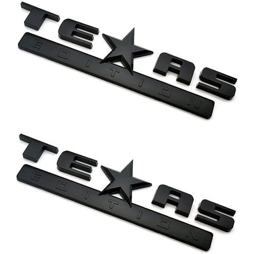 Set of 3 Texas Edition Side Tailgate Badge Emblem NamePlate for GMC Sierra Chevy