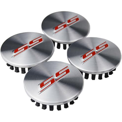4pcs Racing Flag Camaro 2016-2018 Hub Cap Set (18" or 19") Black Brushed Stainle