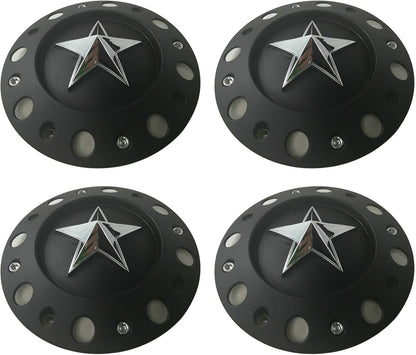 Wheel Center Cap KMC XD Series Rockstar Wheel Hub Cap 775L239B Dually Matte Blac