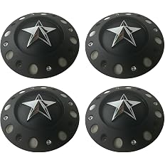 Wheel Center Cap KMC XD Series Rockstar Wheel Hub Cap 775L239B Dually Matte Blac