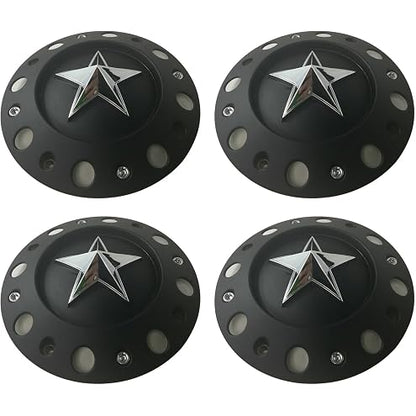 Wheel Center Cap KMC XD Series Rockstar Wheel Hub Cap 1001775 Matte Black 4PCS