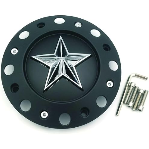 Wheel Center Cap KMC XD Series Rockstar Wheel Hub Cap 1001775 Matte Black 4PCS