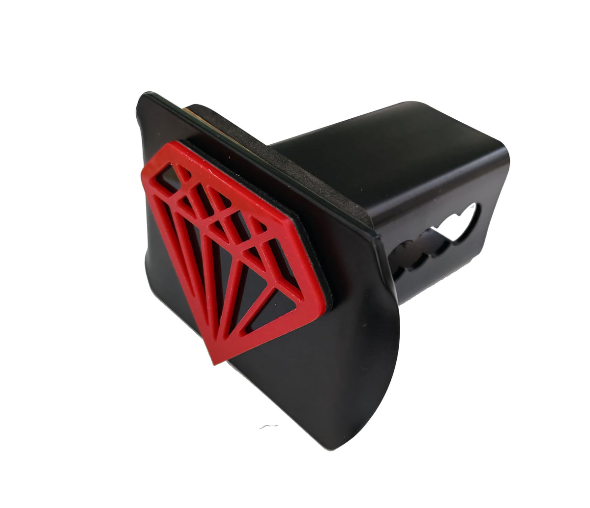 Metal Diamond Trailer Hitch Cover Red for 2'' Towing Rear Receiver Plug Cover SUV Pickup Trucks