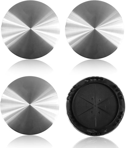 4 Pieces Diameter 7 7/8" Fit For 1992-1999 Chevy GMC 16" Silver Brushed Aluminum 6 Lug Rim Wheel Hub Center Hub Caps Cover 9593197 15650047