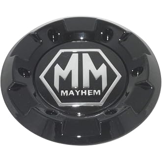Mayhem Wheels Black Center Cap with 2 mounting Screws Bolt C108040B01 81222090F-