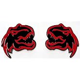 Set of 2 Custom Super Dinosaur Head Side Tailgate TRX Hell T-Rex Emblem Badges f