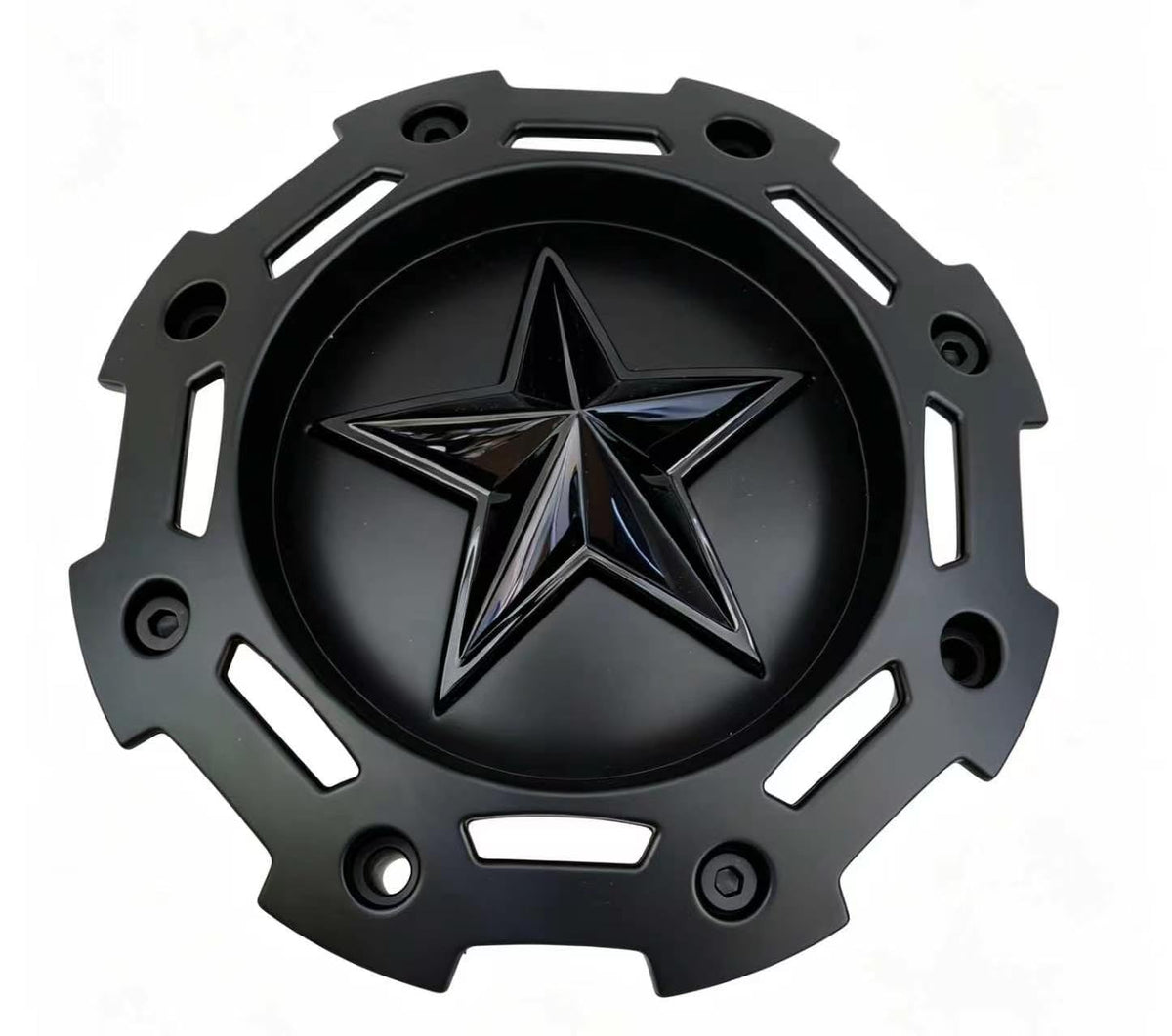 Wheel Center Cap Matte Black Rockstar Hub Cap SC-190, S1206-10, M-956 1PC