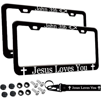 2pcs Car Palm Tree Tropical Life is Good at Beach License Plate Frame Cover Hold
